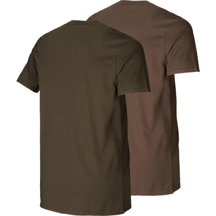 Härkila Grafik-T-Shirt 2er-Pack – Weidengrün/Schieferbraun – Härkila