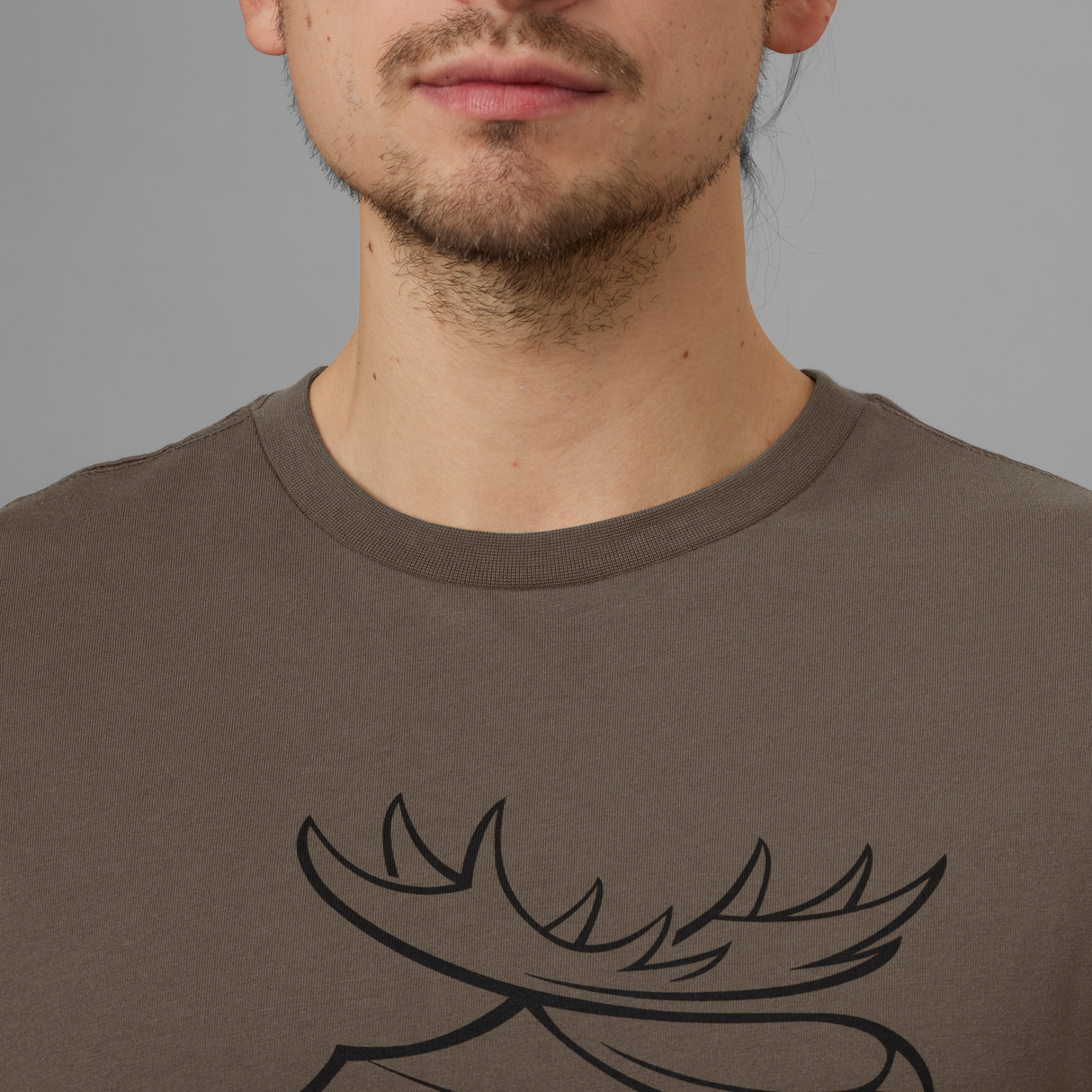 Grafik-T-Shirt 2er-Pack - Brown granite/Phantom - Härkila