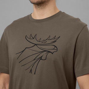 Grafik-T-Shirt 2er-Pack - Brown granite/Phantom - Härkila