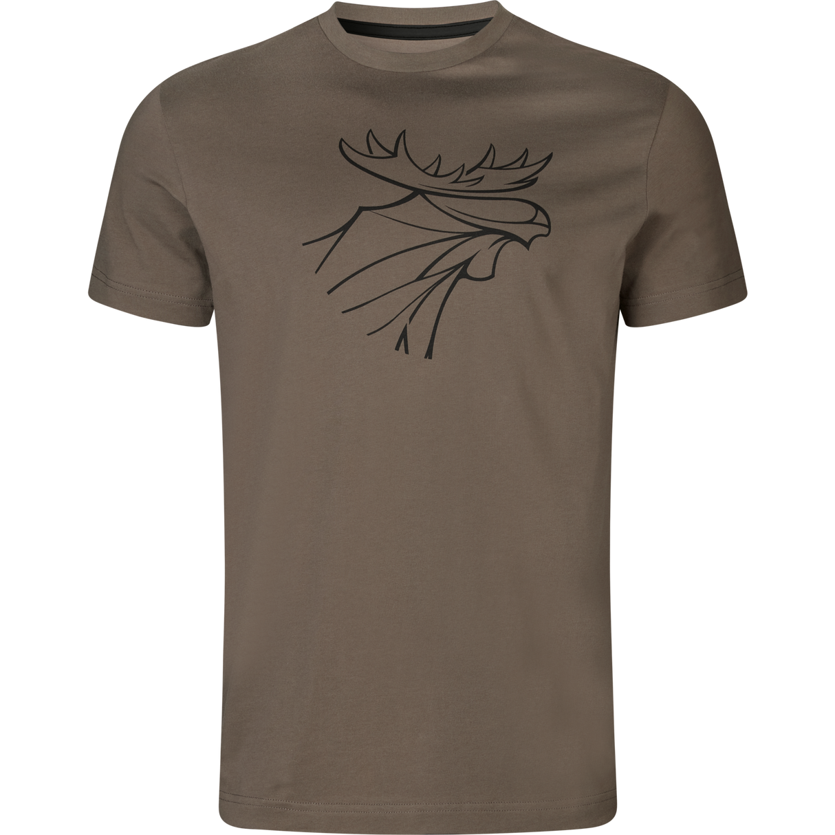 Grafik-T-Shirt 2er-Pack - Brown granite/Phantom - Härkila