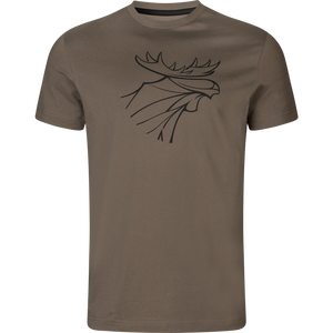 Grafik-T-Shirt 2er-Pack - Brown granite/Phantom - Härkila
