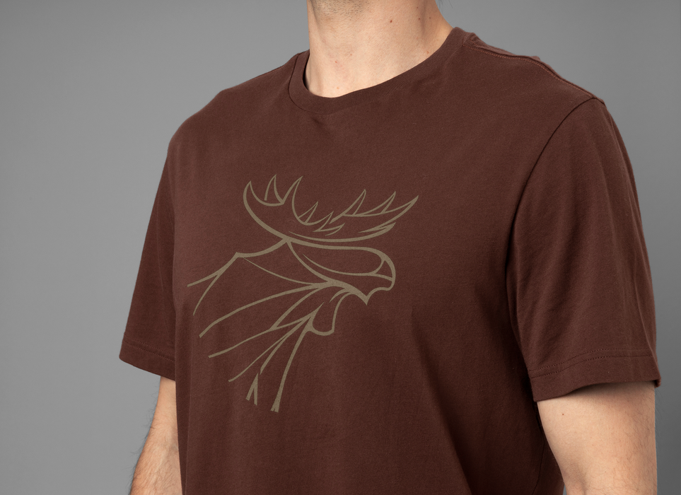 Härkila Grafik-T-Shirt 2er-Pack – Weidengrün/Burgund – Härkila