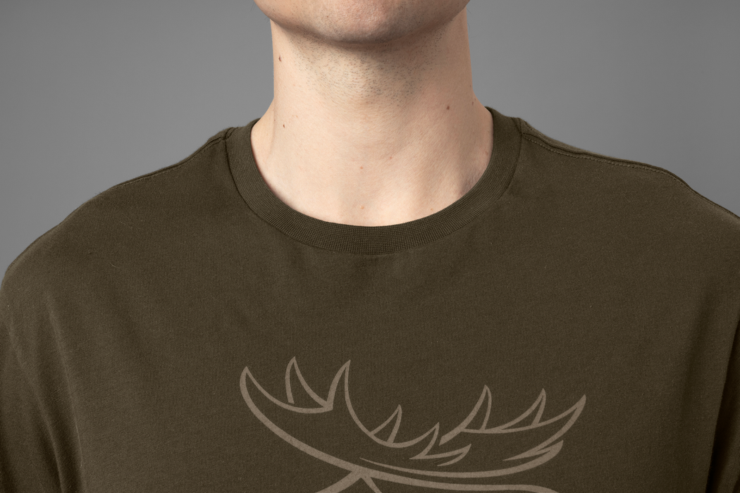 Härkila Grafik-T-Shirt 2er-Pack – Weidengrün/Burgund – Härkila