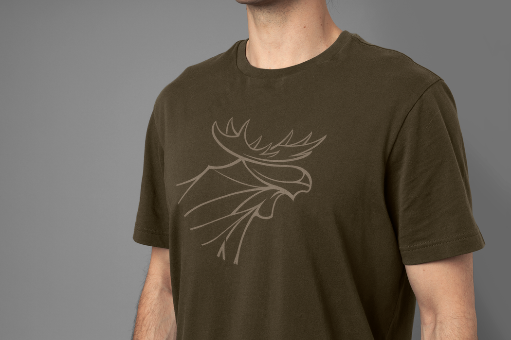 Härkila Grafik-T-Shirt 2er-Pack – Weidengrün/Burgund – Härkila