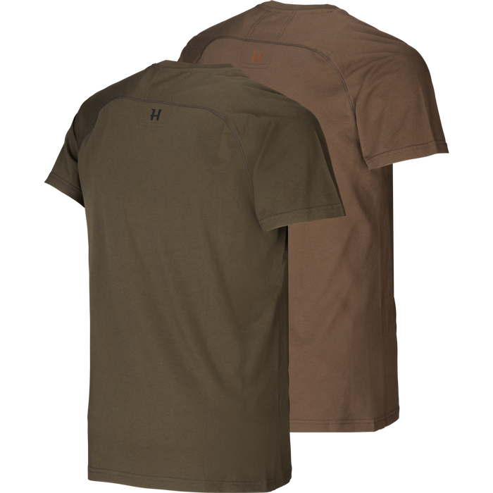 Logo T-Shirt 2er-Pack Willow green/Slate brown - Härkila