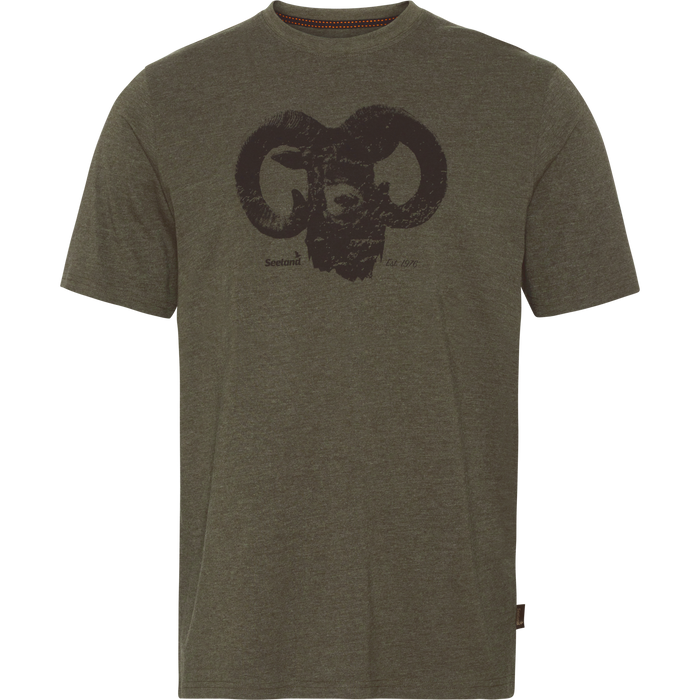 Outdoor-T-Shirt Pine green melange - Seeland
