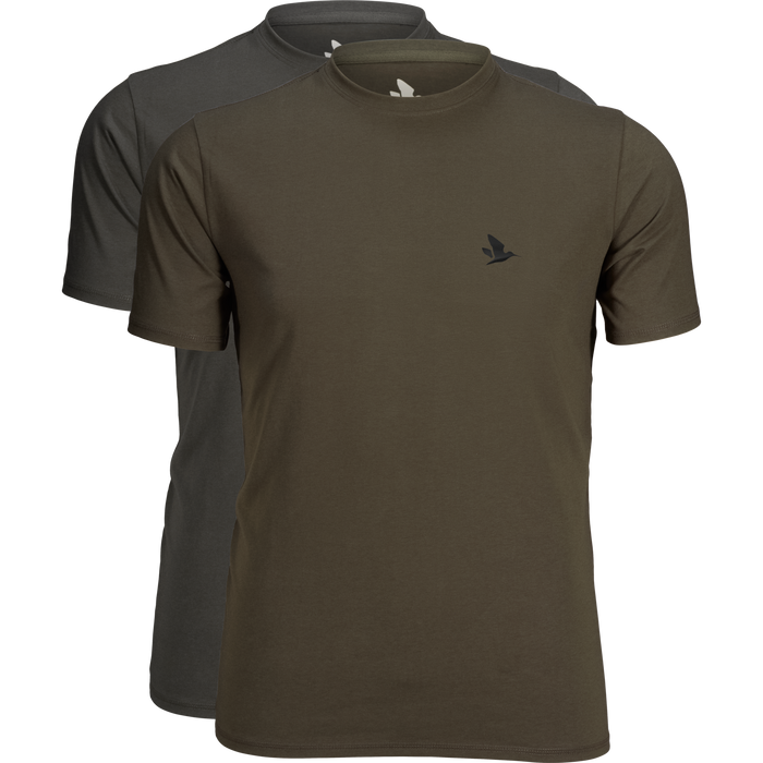 Outdoor 2er-Pack T-Shirt Raven/Pine green - Seeland