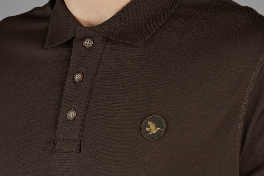 Skeet-Polo-T-Shirt – klassisches Braun – Seeland