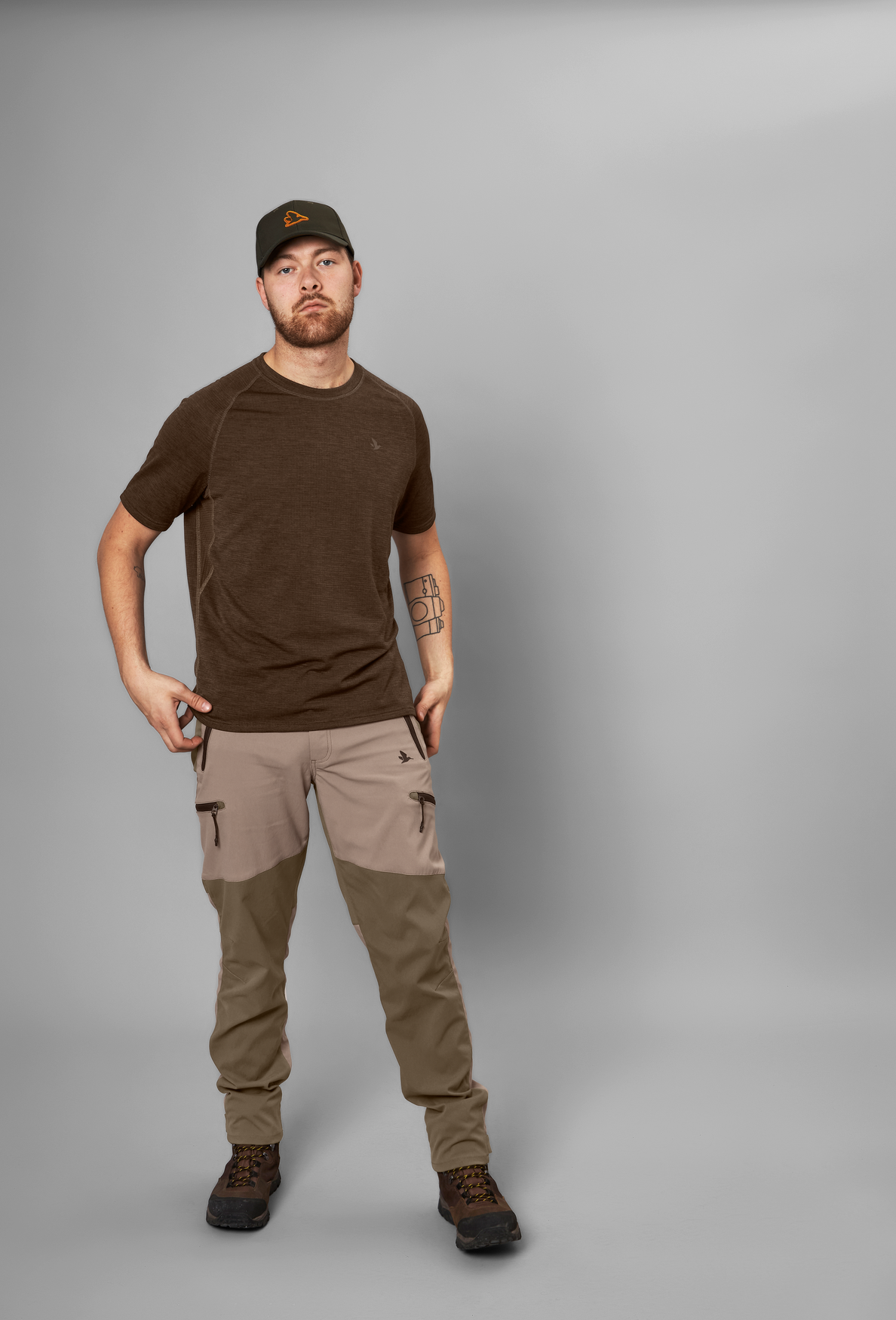 Active Kurzarm-T-Shirt Demitasse brown - Seeland