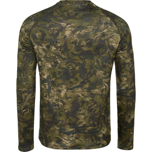 Aktives Camouflage-Langarm-T-Shirt InVis Grün - Seeland