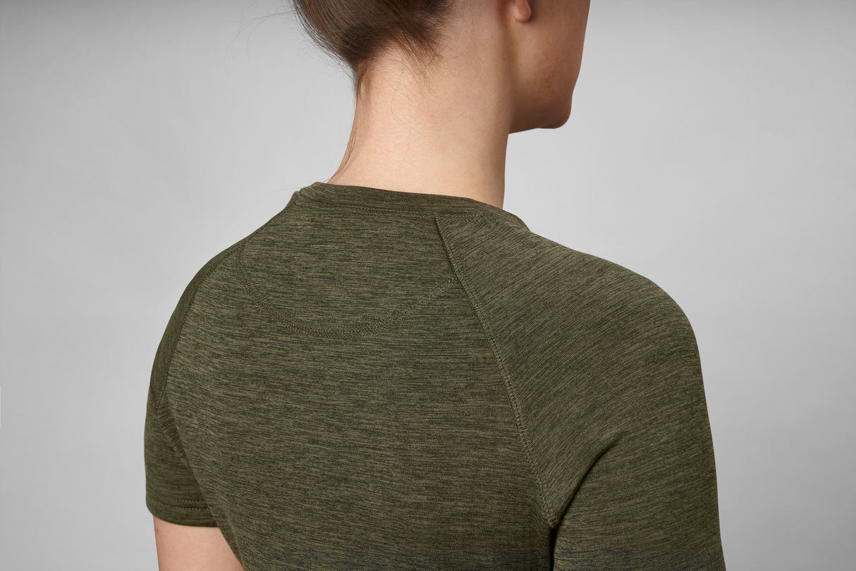 Aktives Kurzarm-T-Shirt für Damen Pine green - Seeland