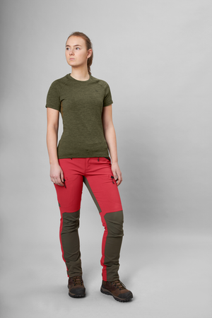 Aktives Kurzarm-T-Shirt für Damen Pine green - Seeland