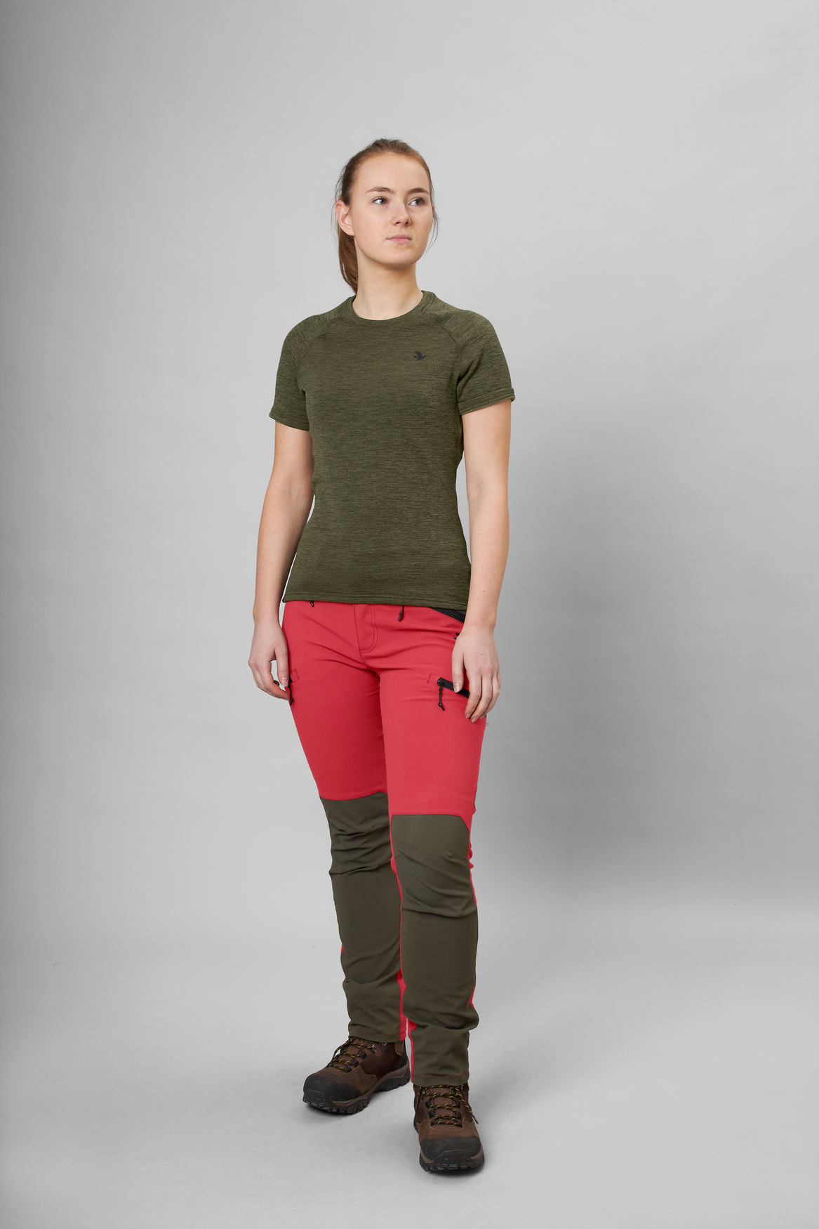 Aktives Kurzarm-T-Shirt für Damen Pine green - Seeland