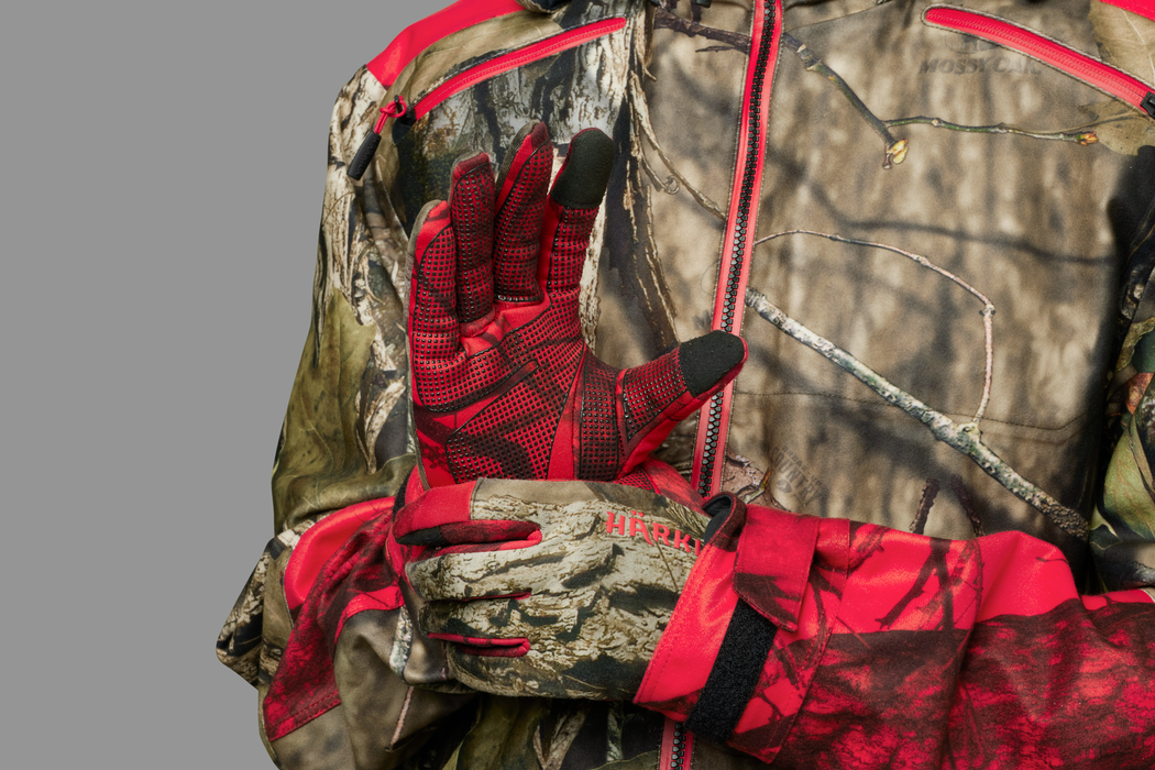 Moose Hunter 2.0 – Fleece-Handschuhe MossyOak®Break-Up Country®/MossyOak®Red – Härkila