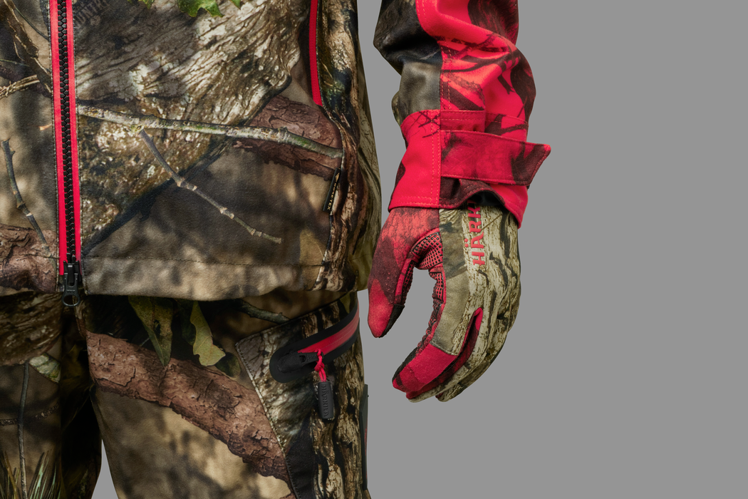 Moose Hunter 2.0 – Fleece-Handschuhe MossyOak®Break-Up Country®/MossyOak®Red – Härkila