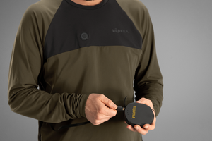 Heat L/S T-Shirt Willow green/Schwarz - Härkila