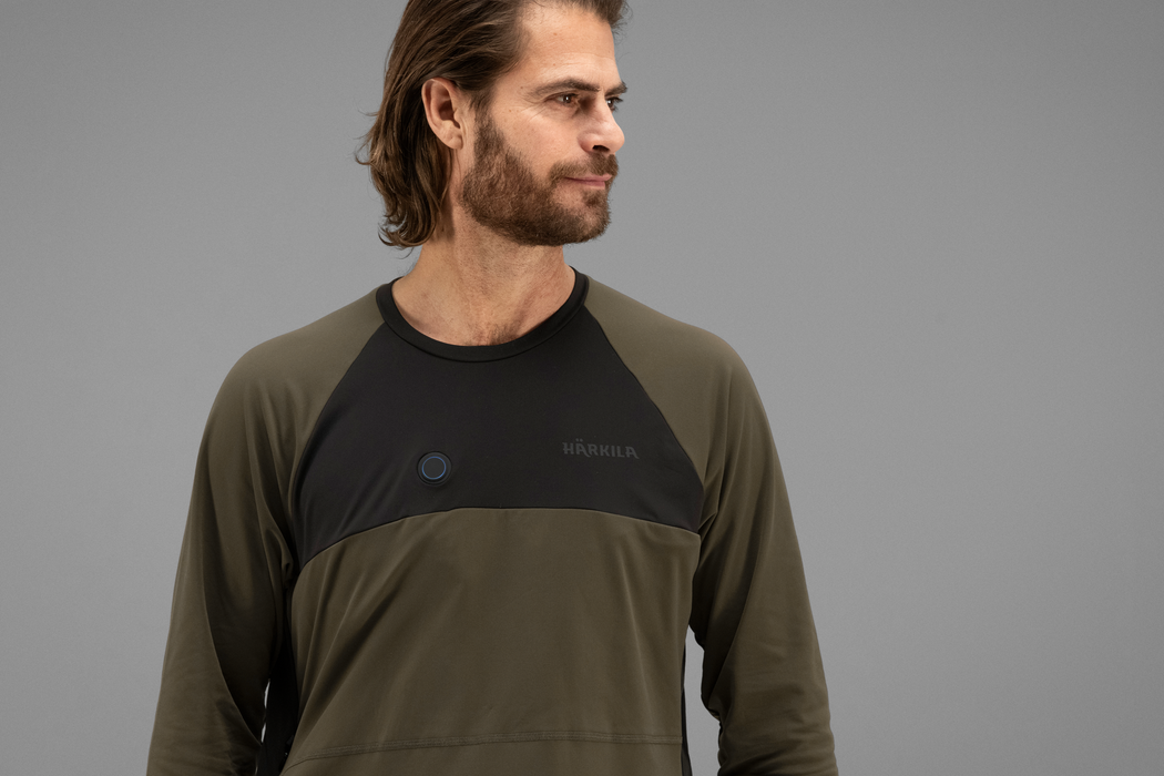 Härkila Heat L/S T-Shirt Weidengrün/Schwarz - Härkila