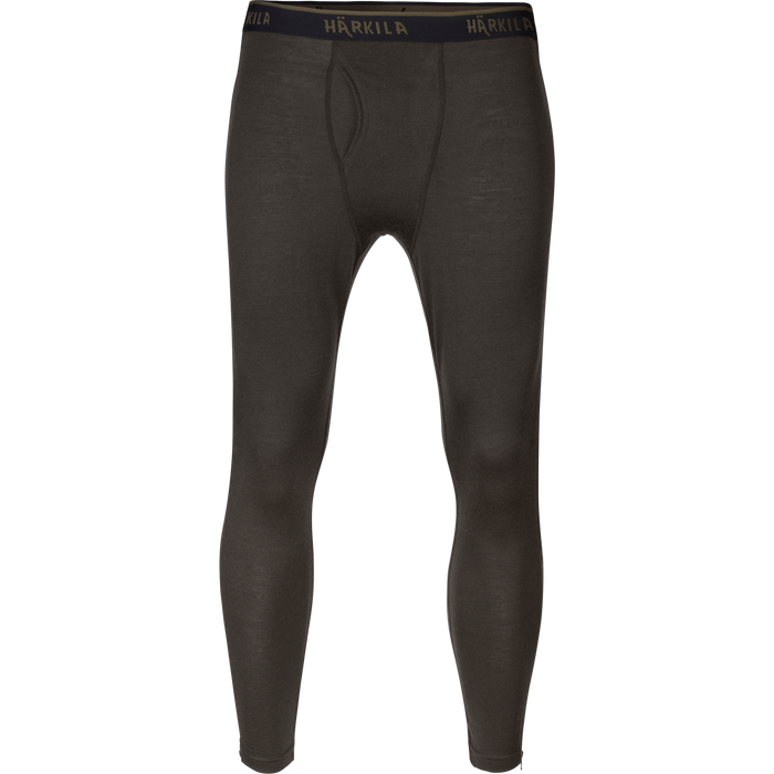 Härkila Base All Season lange Unterhose mit seitlichem Reißverschluss, Schattenbraun – Härkila