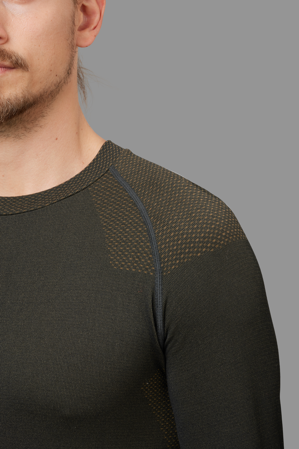 Base active Langarm mit Rundhalsausschnitt Dark willow green - Härkila