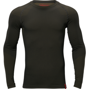 Base active Langarm mit Rundhalsausschnitt Dark willow green - Härkila