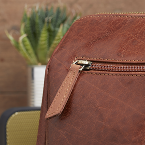 Leder-Kulturtasche Hellbraun - Corium