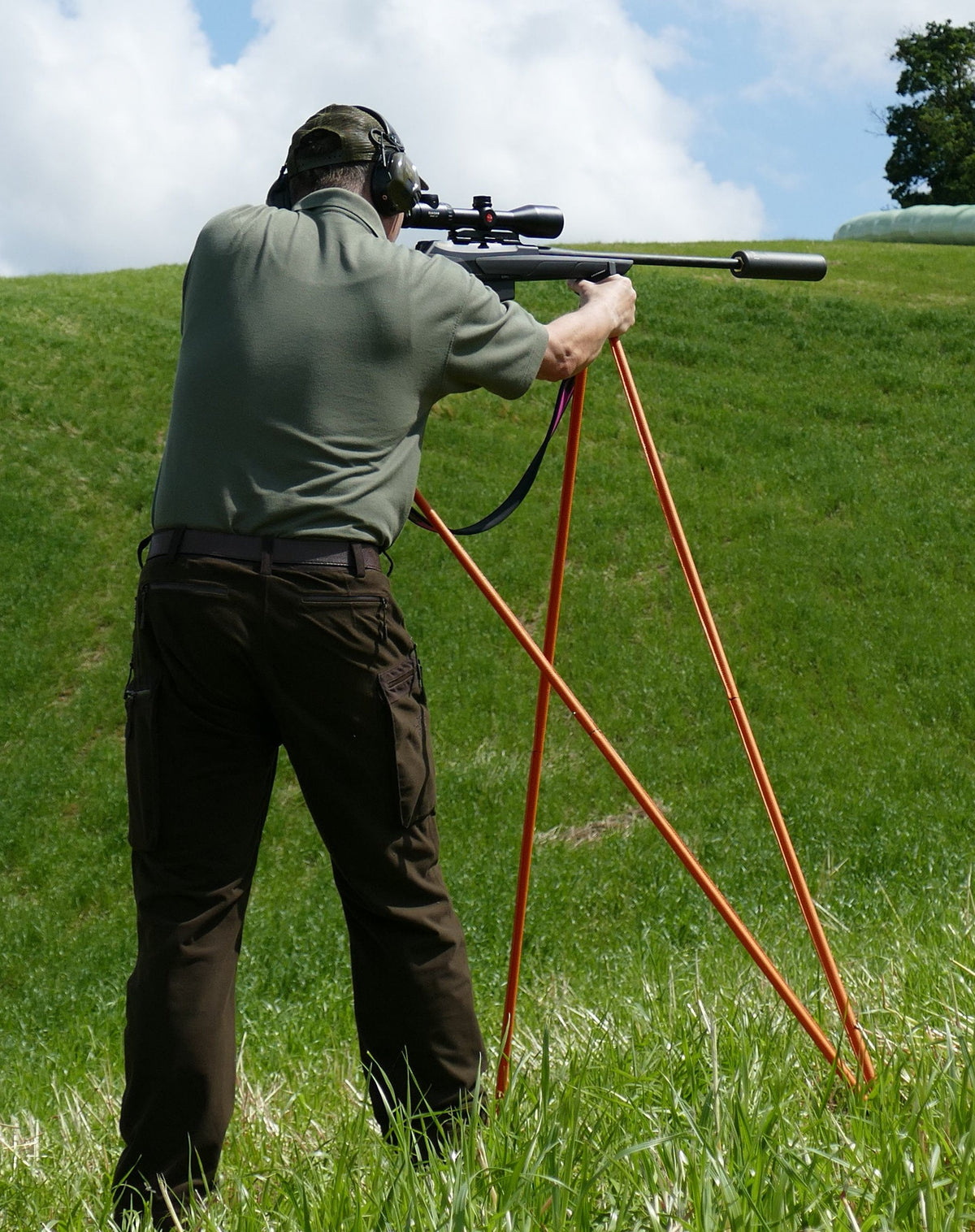 Ultimate Vierbeiniger Schießstock aus Leder - 4Stablestick