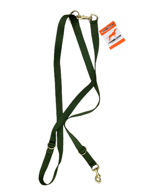 Hundeleine/Dressurleine mit Karabinerhaken - Grün