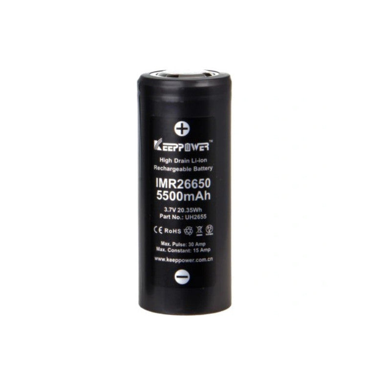 26650 KeepPower 5000mAh High Drain Li-Ion Akku 3,7V