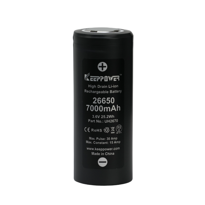 26650 KeepPower 7000mAh High Drain Li-Ion Akku 3,7V
