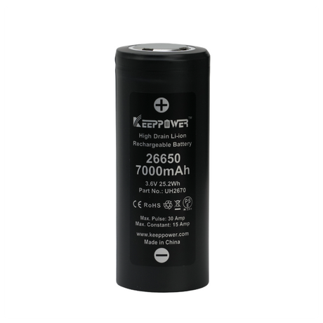 26650 KeepPower 7000mAh High Drain Li-Ion Akku 3,7V