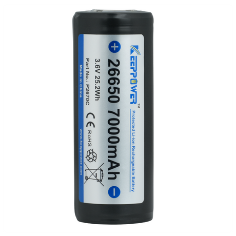 26650 KeepPower 7000mAh Protected Li-Ion Akku 3,6V