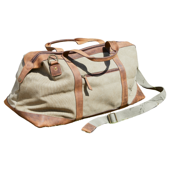 Reisetasche Canvas/Hunter Leder