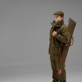 Retriever Waffenkoffer in Canvas/Leder Warm Olive - Härkila