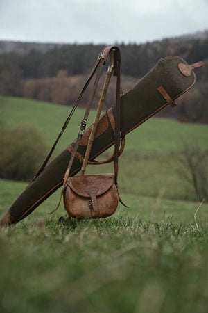 Retriever Waffenkoffer in Canvas/Leder Warm Olive - Härkila