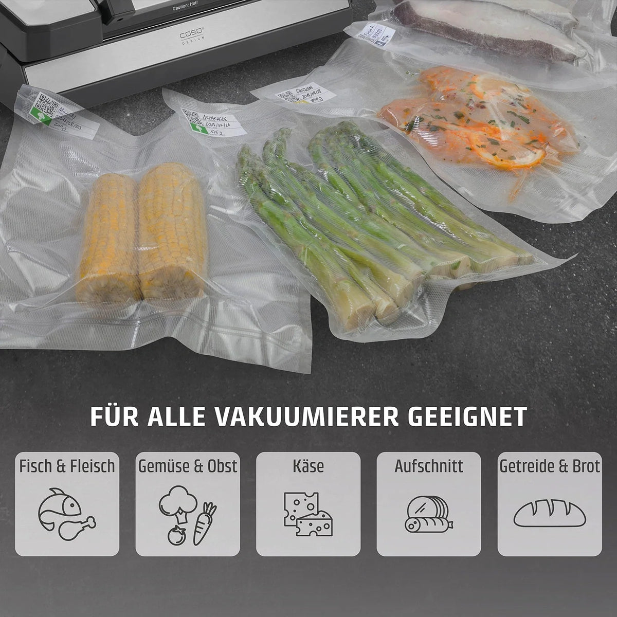 Vakuumierbeutel 40x60 cm 25 Stk. - 150 my – Caso