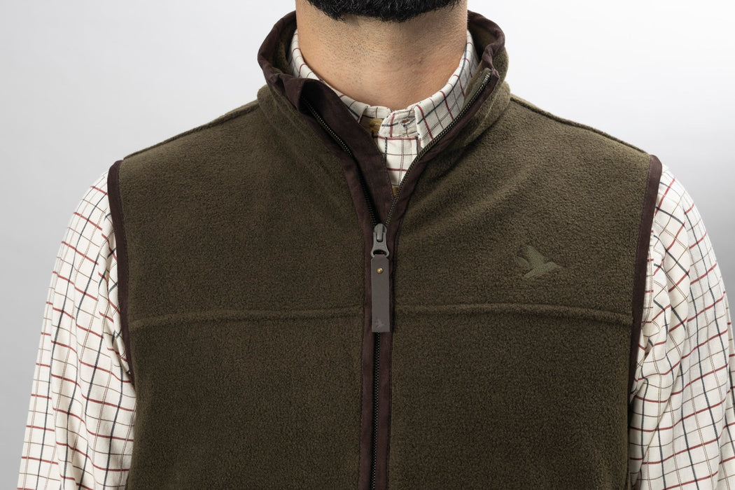 Woodcock Earl Fleece Weste – Kieferngrün meliert – Seeland