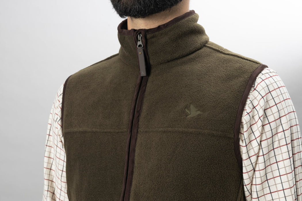 Woodcock Earl Fleece Weste – Kieferngrün meliert – Seeland
