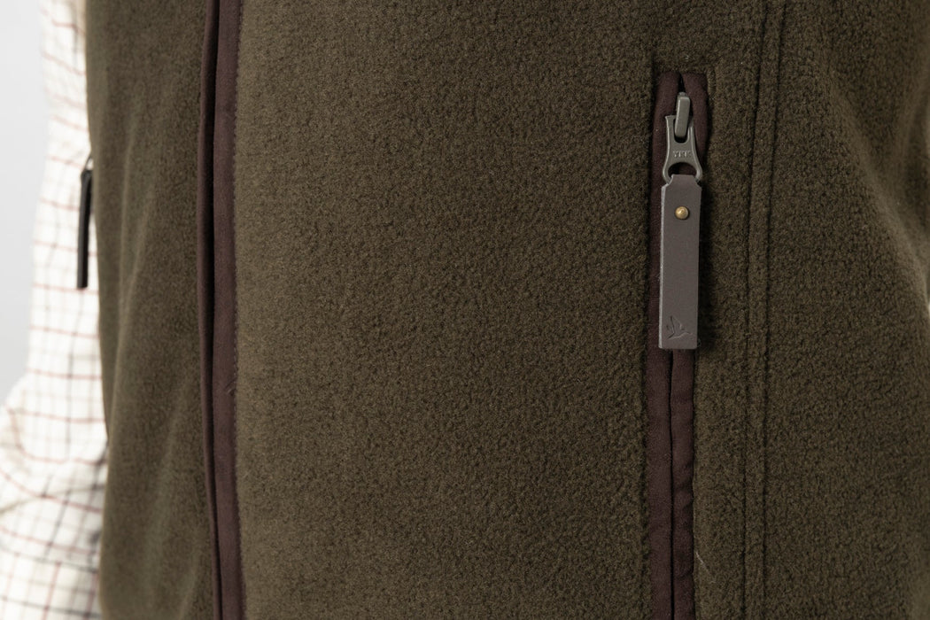 Woodcock Earl Fleece Weste – Kieferngrün meliert – Seeland