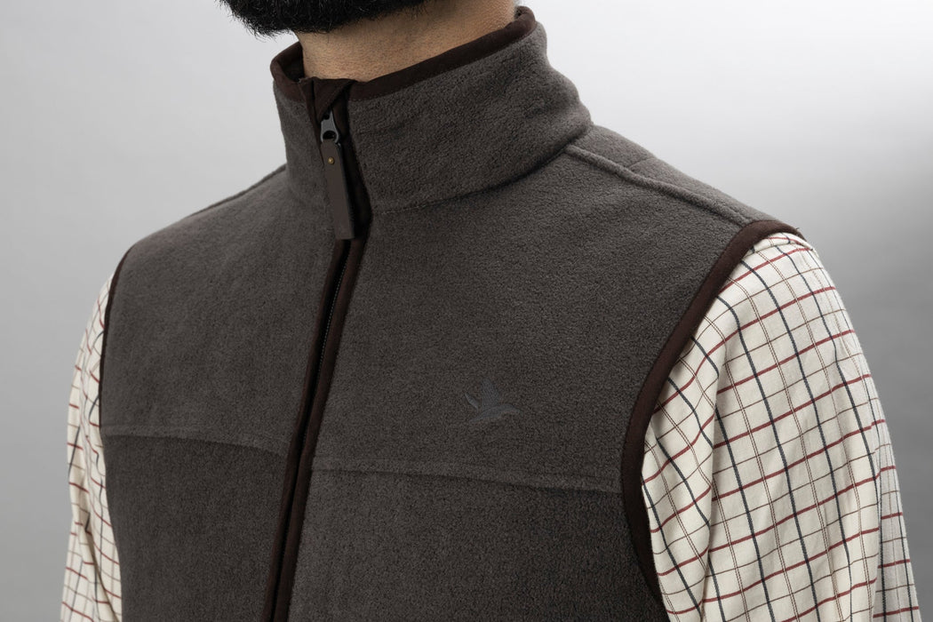 Woodcock Earl Fleece Weste – Dunkelgrau Melange – Seeland