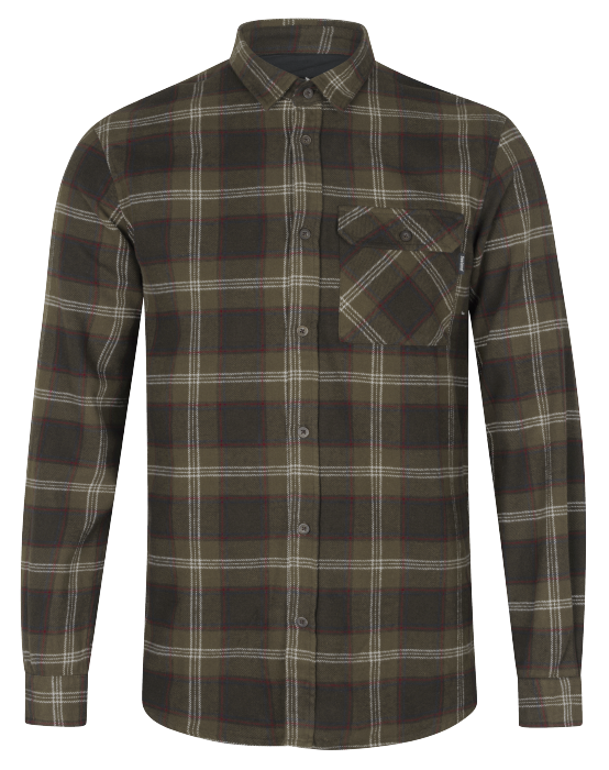 Glen Flannel Hemd – Kieferngrün kariert – Seeland