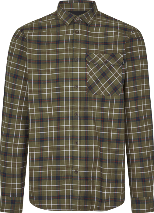 Flanellhemd - Grape Leaf/Dark Navy Check – Seeland