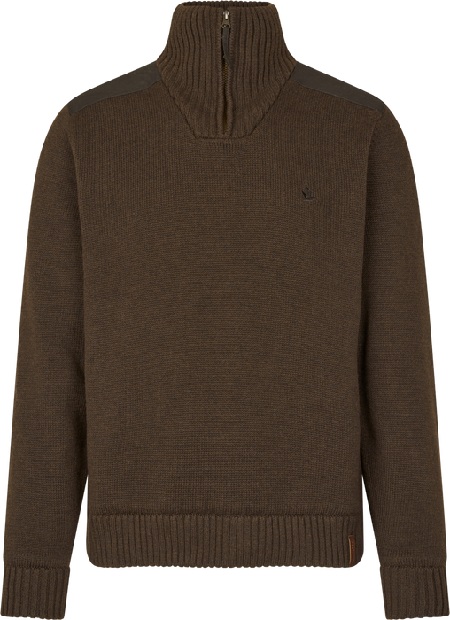 Gestrickte Windjacke Dunkelbraun – Seeland