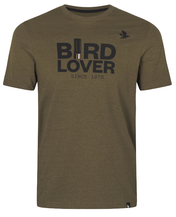 Vogelliebhaber-T-Shirt Dark Olive Melange - Seeland