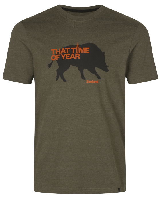 That Time T-Shirt Pine green melange - Seeland