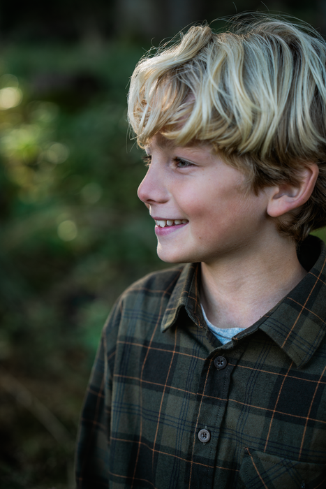 Flanellhemd - Pine Green/Dark Navy Check - Glen Junior – Seeland