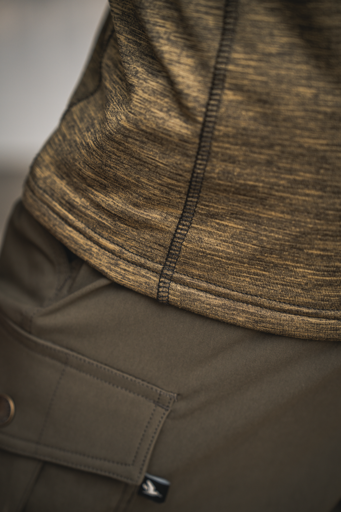 Peak T-Shirt Military Olive Melange - Seeland