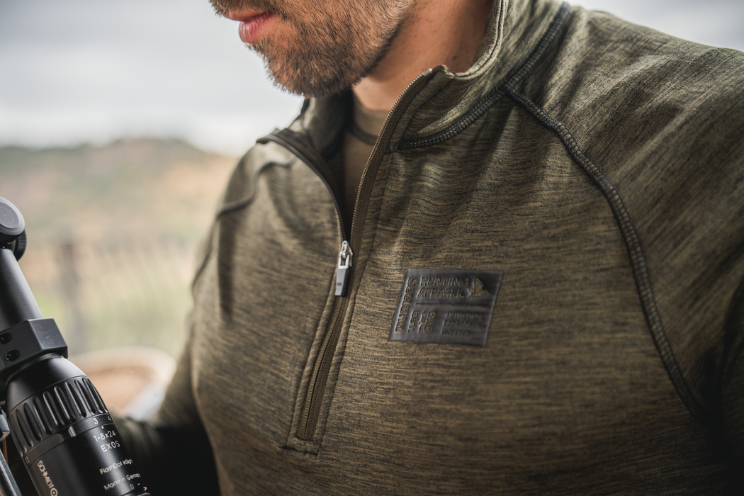 Peak Half Zip Pine green melange - Seeland