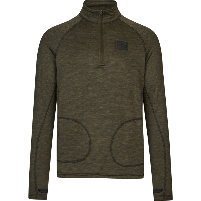 Peak Half Zip Pine green melange - Seeland