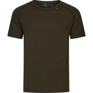 Apex Merino T-Shirt Pine green - Seeland