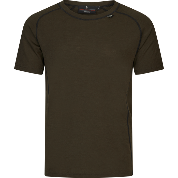 Apex Merino T-Shirt Pine green - Seeland